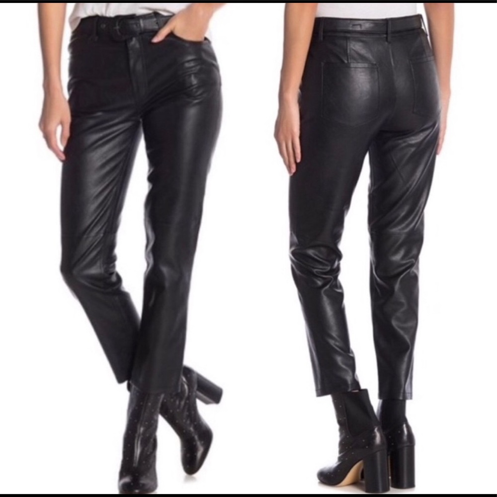 Free people faux leather pants